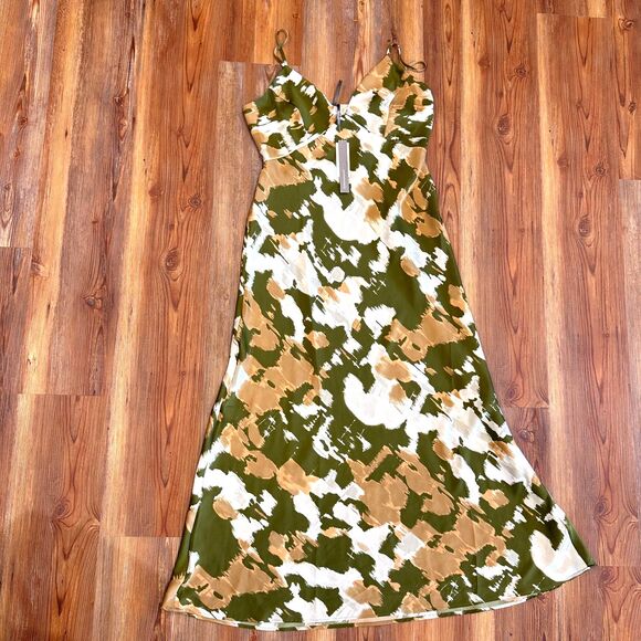 NWT Anthropologie Abstract Print Maxi Slip Dress - Size Small - Picture 4 of 10
